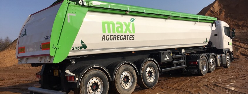 Maxi Concrete Aggregates Lorry with logo